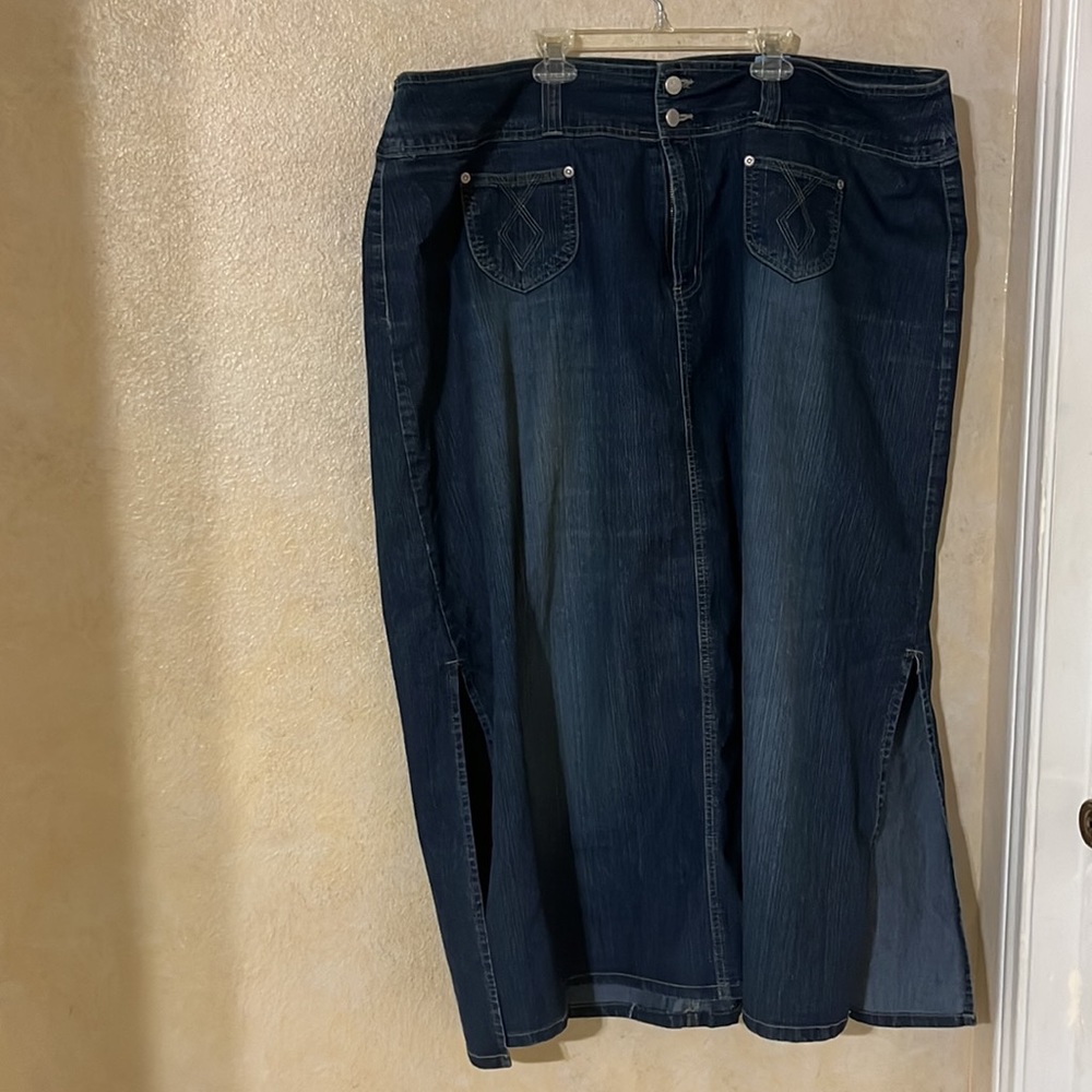 Avenue Blues Jean Skirt Maxi Size 20
